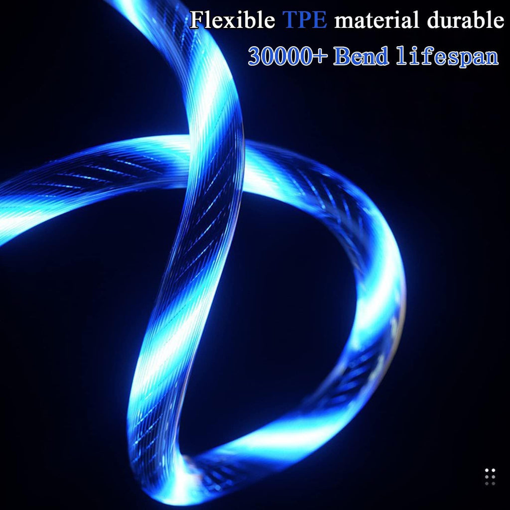 3 in 1 LED Flowing Charging Cable - Fast, Durable & Stylish!
