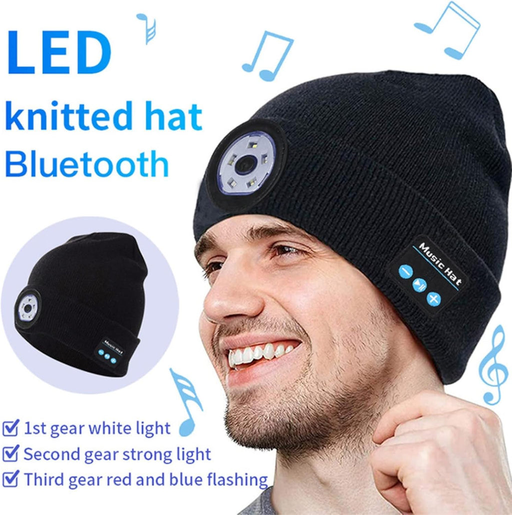 Unisex Bluetooth Beanie Hat with Light