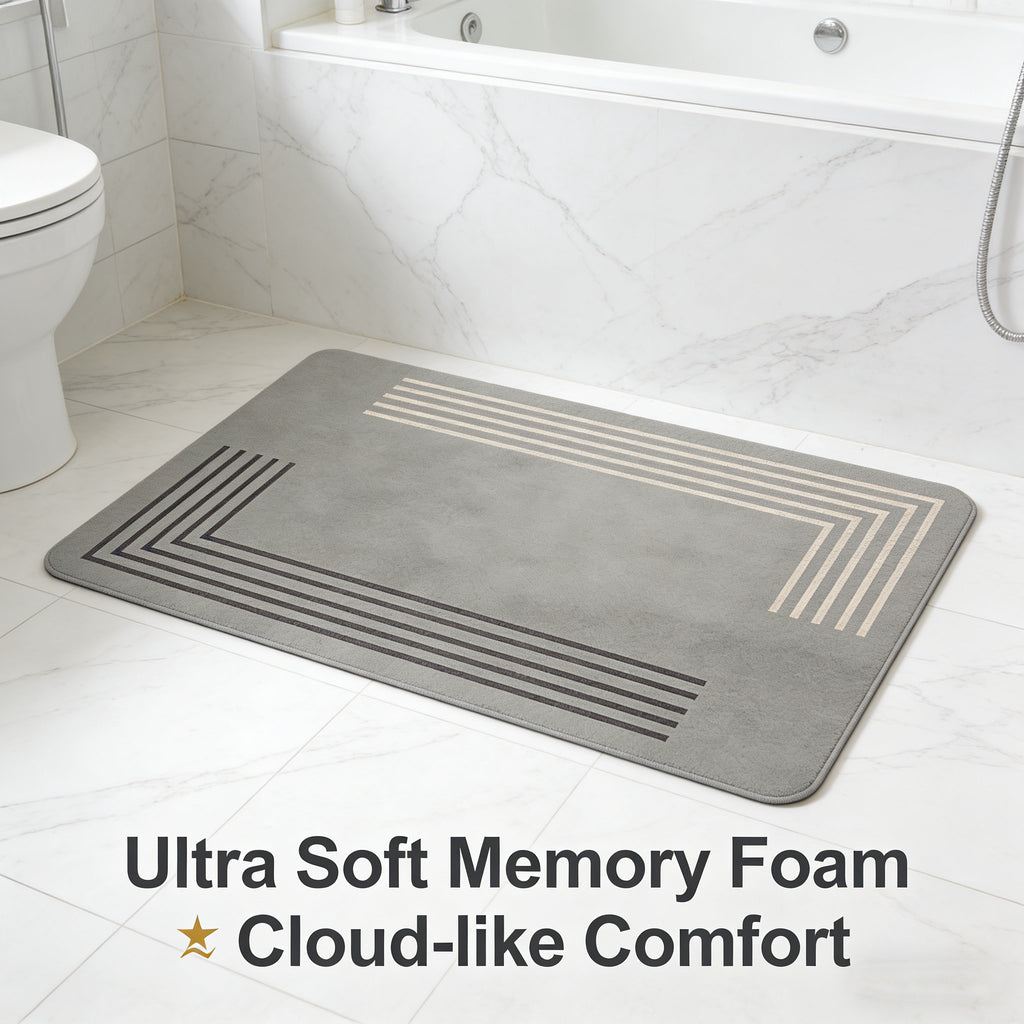 Diatomaceous Earth Shower Mat, Super Absorbent Non Slip Bath Mats, Quick Dry Bath Rug Shower Mat, Shower Rug for in Front of Bathtub Shower, Easy Care
