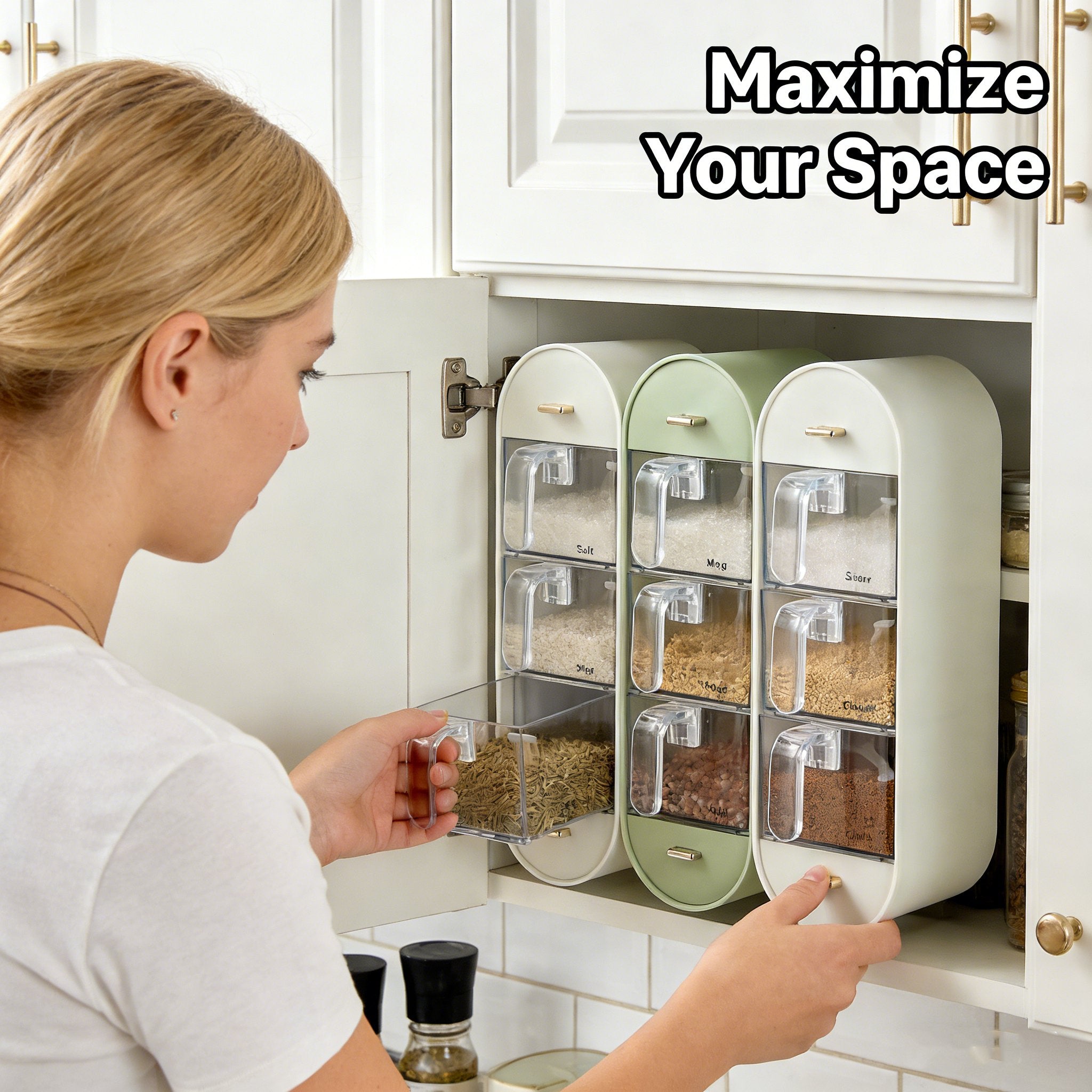 🧂Punch-free wall-mounted spice storage box