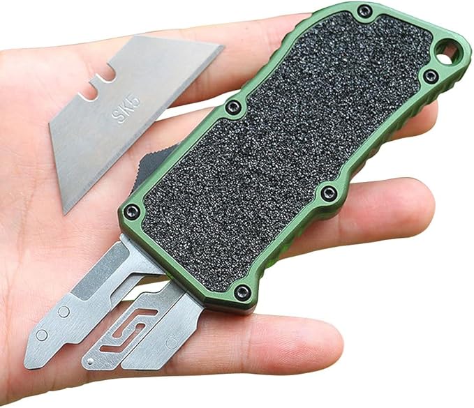 Heavy-Duty Retractable Utility Knife with Aviation-Grade Handle (Includes Replaceable Blades)