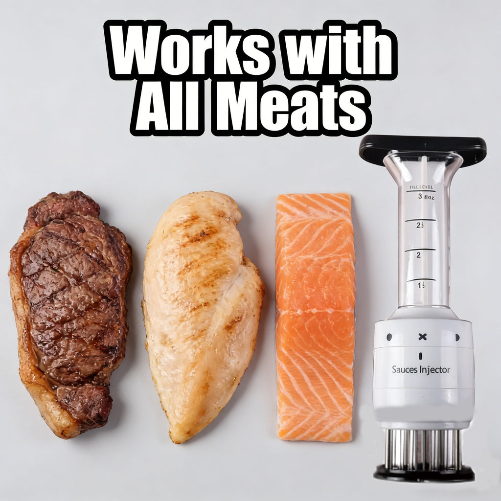 🍖 2-in-1 Meat Tenderizer & Marinade Injector