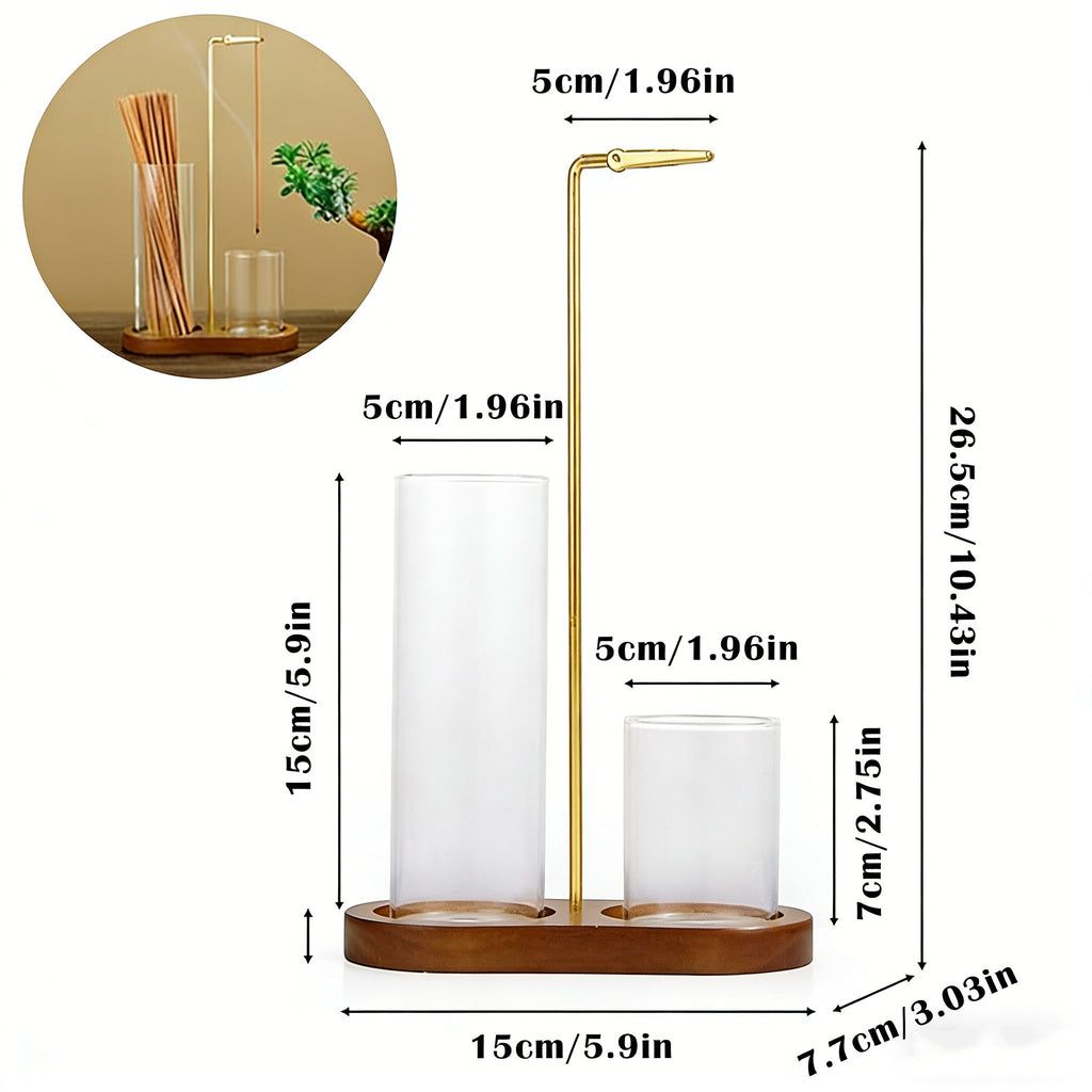 Wooden Base Incense Burner and Aromatic incense sticks🕯️