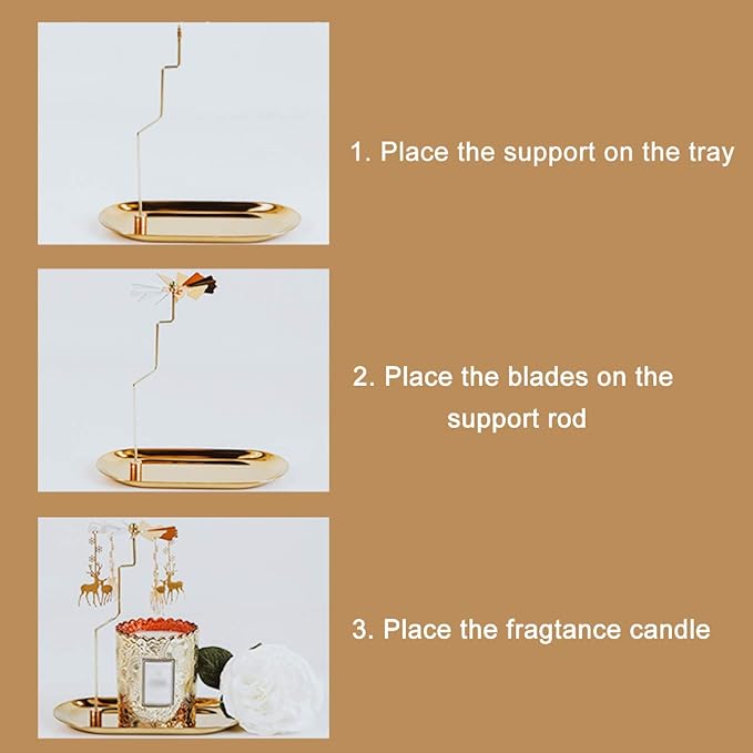 Enchanting Whirls of Light: Rotating Candleholder with Dual-Shape Options for Elegant Evenings