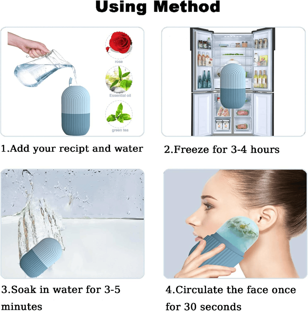 Ice Face Roller - Shrink pores, fight wrinkles, reduce puffiness, improve skin elasticity