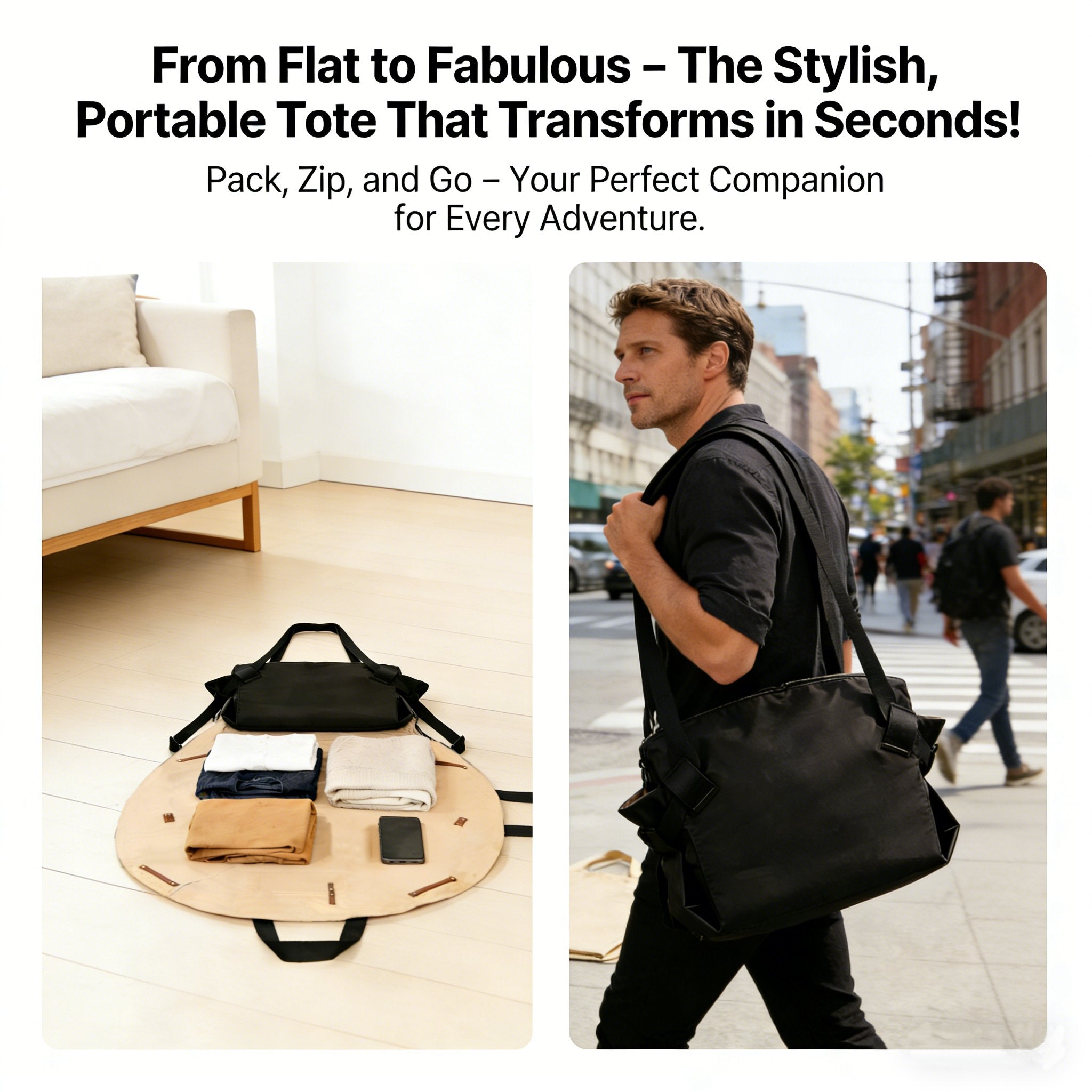 👜✨Stylish & Portable Tote Bag - Your Ultimate Carry-All Solution