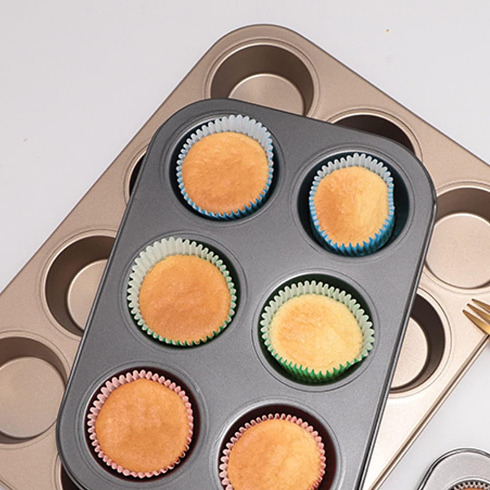 Non-Stick Baking Pans, Easy to Clean and Perfect for Making Jumbo Muffins,Cupcakes or Mini Cakes