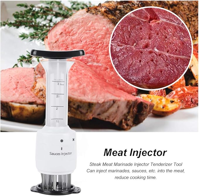 🍖 2-in-1 Meat Tenderizer & Marinade Injector