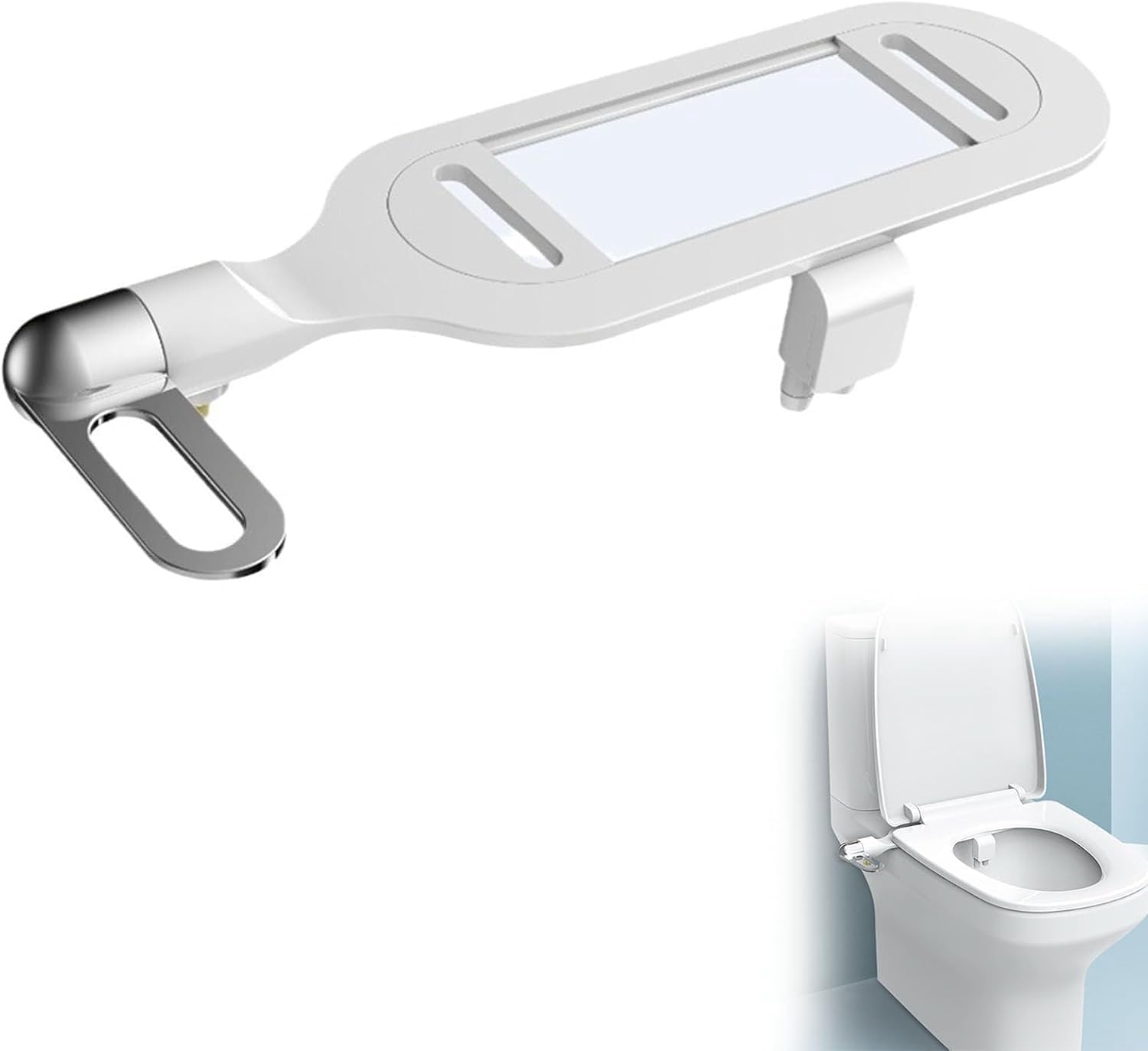 Universal Dual-Spray Smart Toilet Seat – Non-Electric, Adjustable Water Flow, Eco-Friendly, and Easy to Install 🚽💧