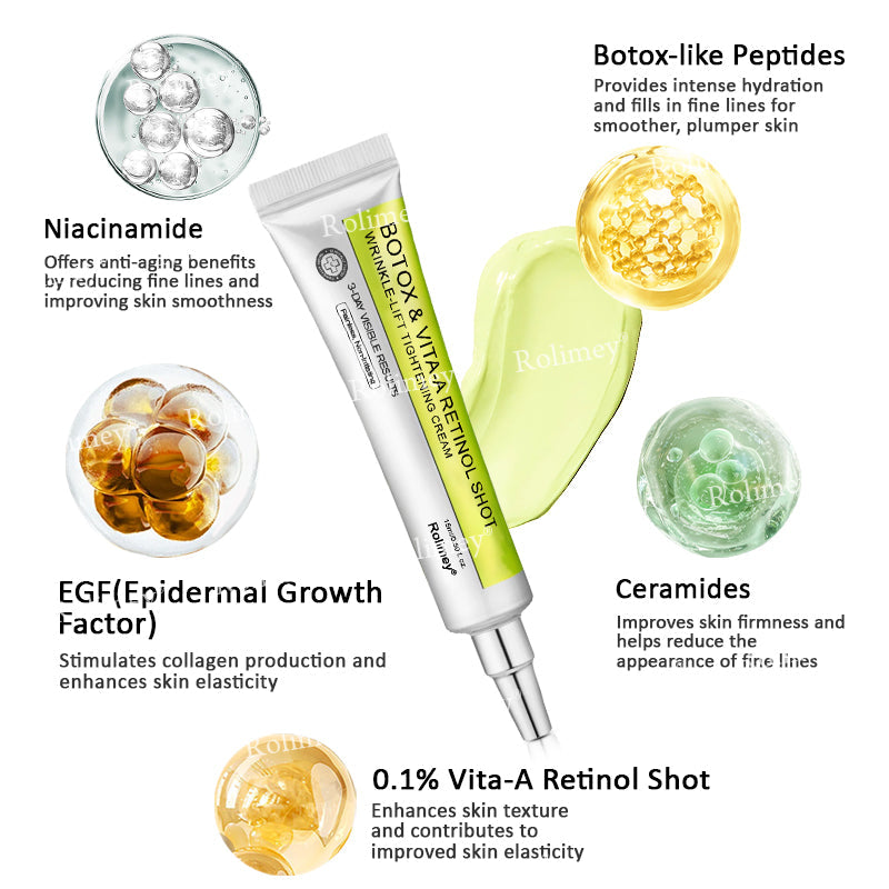 🌹Made and shipped from the CA 💫Rolimey® Botox & Vita-A Retinol Shot Wrinkle-Lift Tightening cream - Last Day Promotion 70% OFF