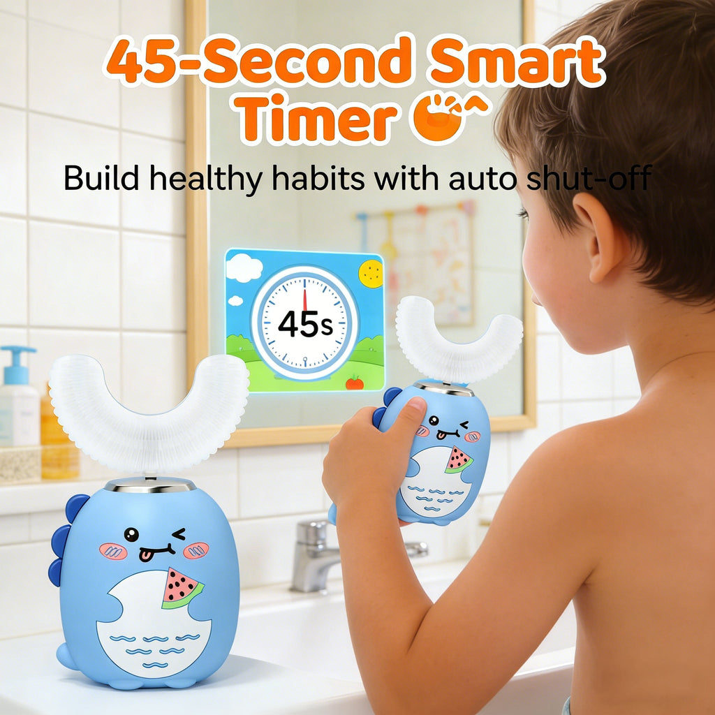 🦖 Kids U-Shaped Electric Toothbrush