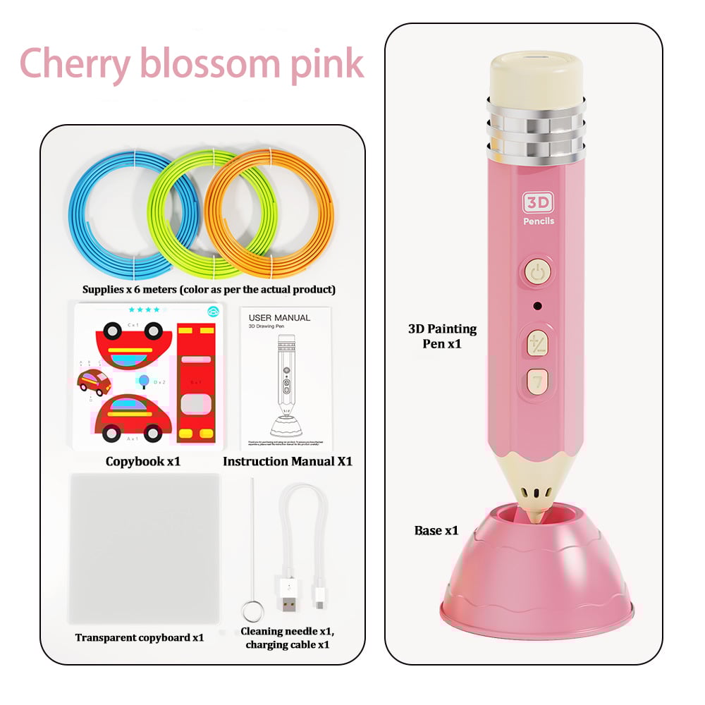 Pencil-Shaped 3D Printing Pen – The Ultimate Creative Gift for Kids This Christmas!