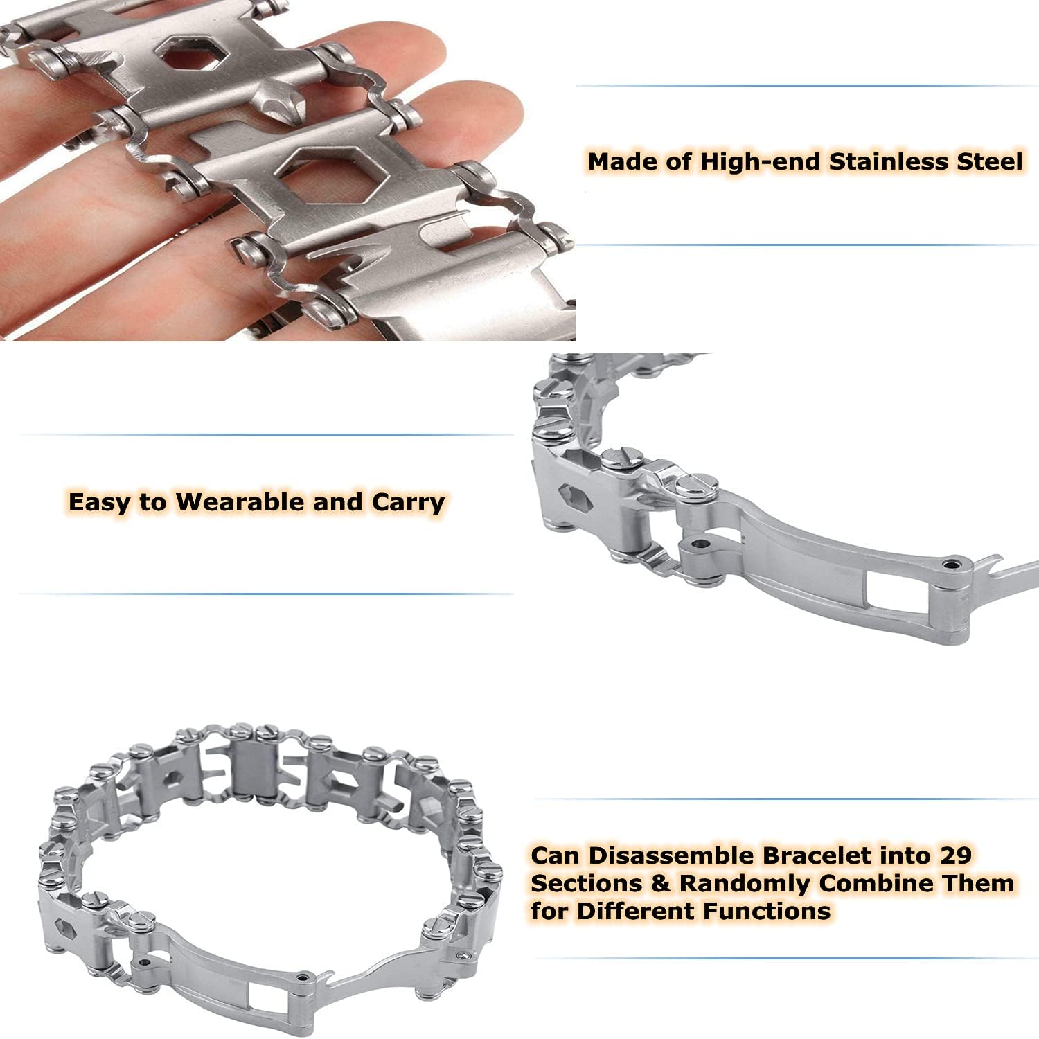 29-in-1 Multifunctional Stainless Steel Bracelet