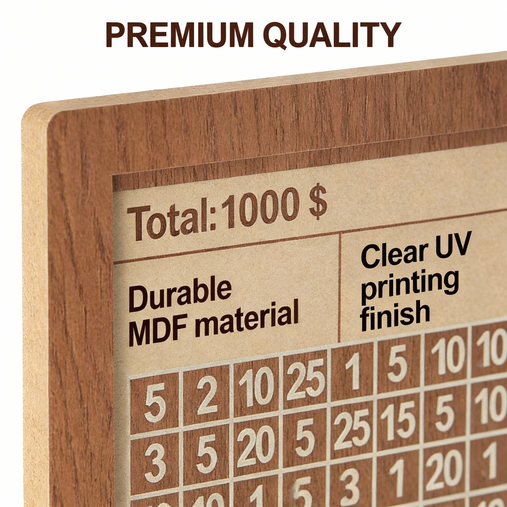 Cash Vault Wooden Savings Box – $10,000 Money Box with Coin Counter