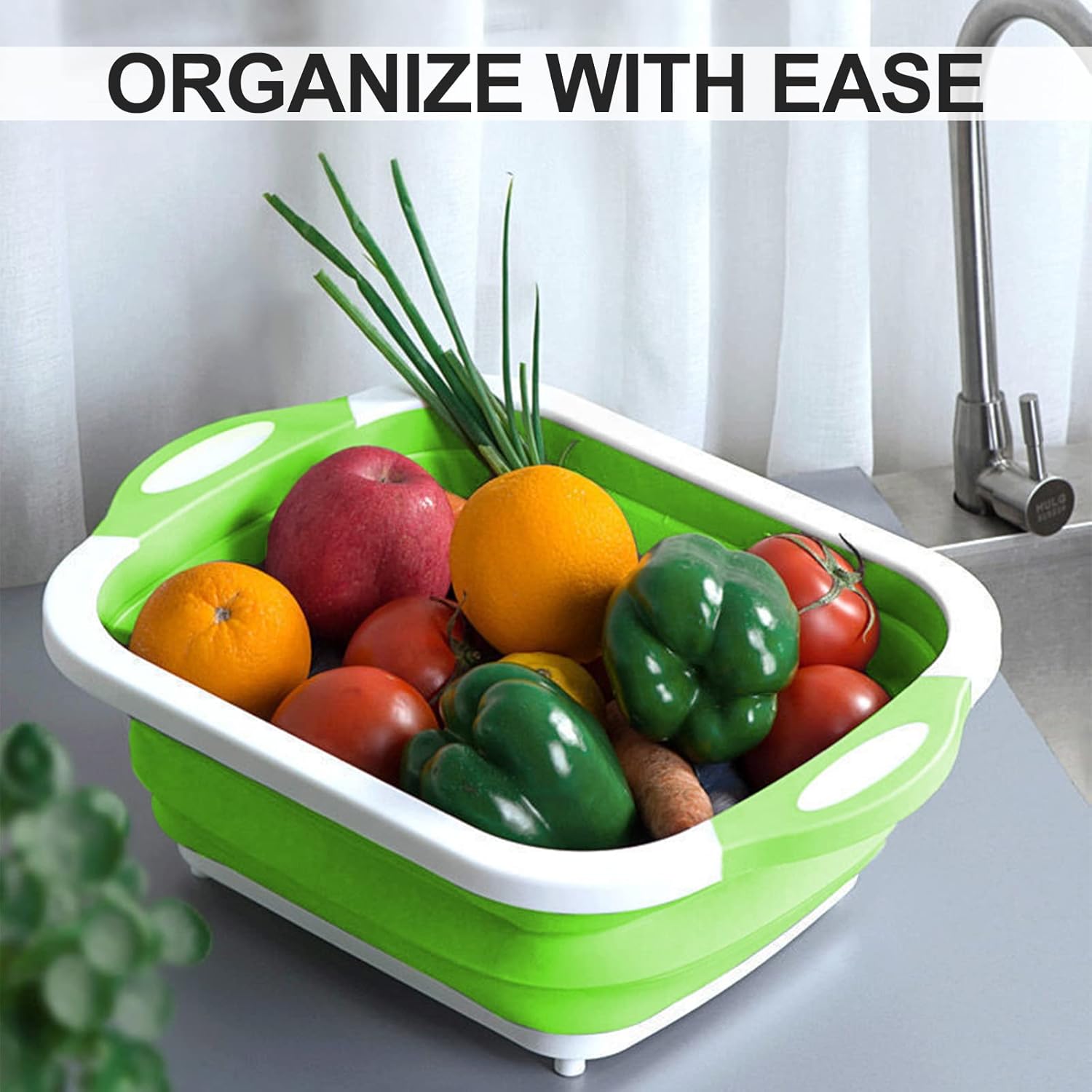 Collapsible Cutting Board with Washing Basket🥗