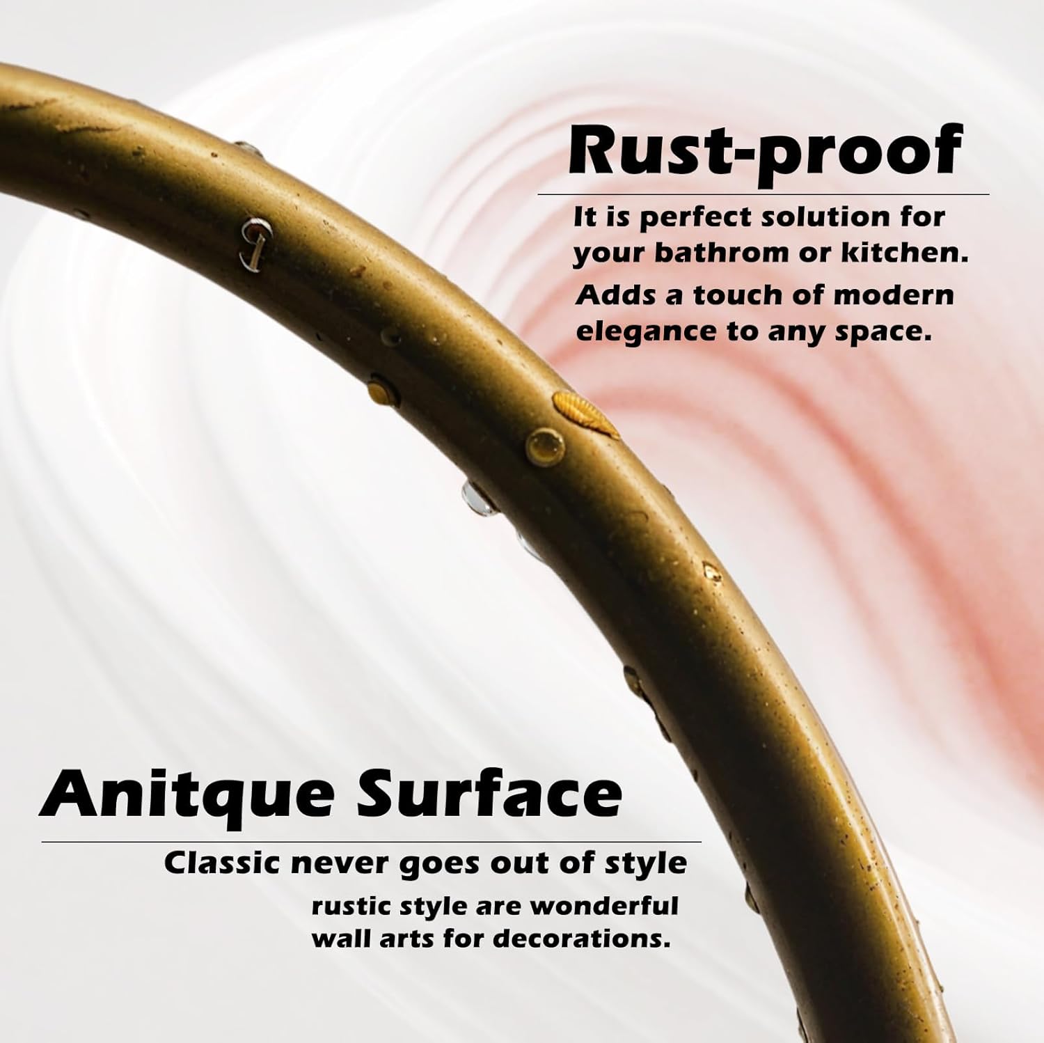 Vintage Hand Towel Holder with Candle Hook