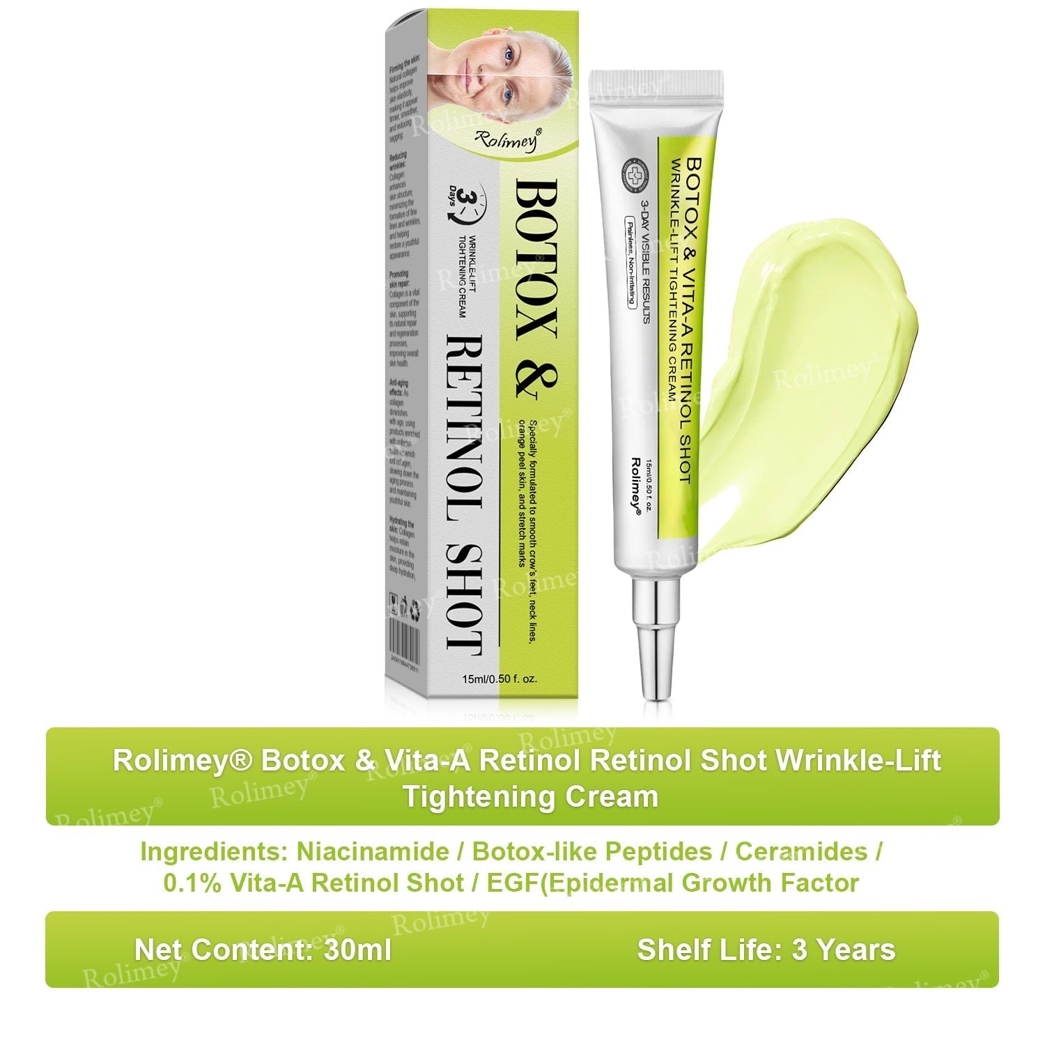 🌹Made and shipped from the CA 💫Rolimey® Botox & Vita-A Retinol Shot Wrinkle-Lift Tightening cream - Last Day Promotion 70% OFF