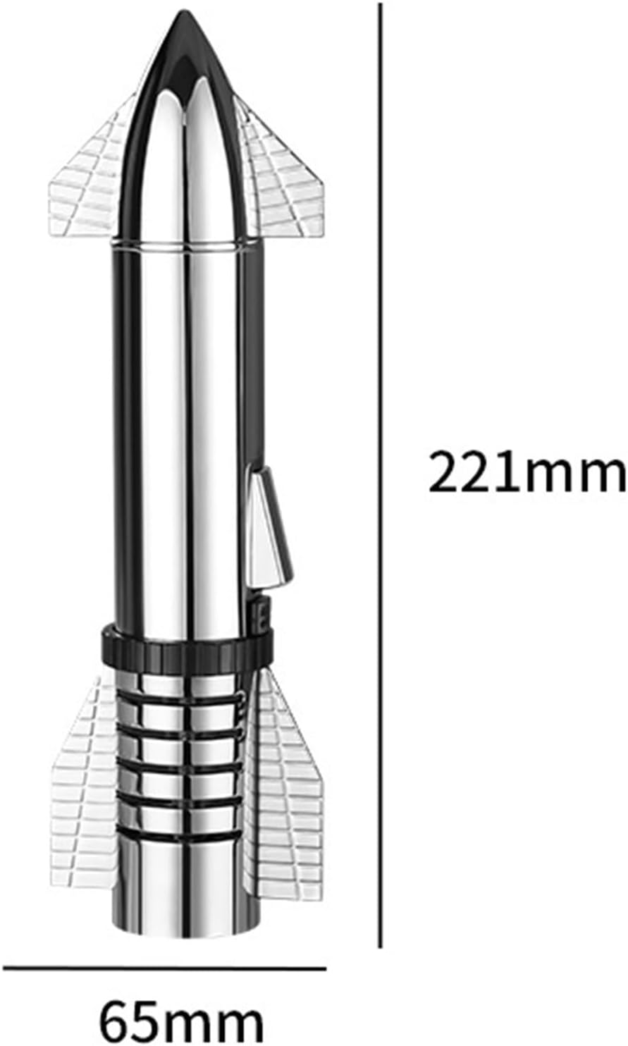 Galactic Blaze: Rocket-Themed Refillable Jet Flame Lighter