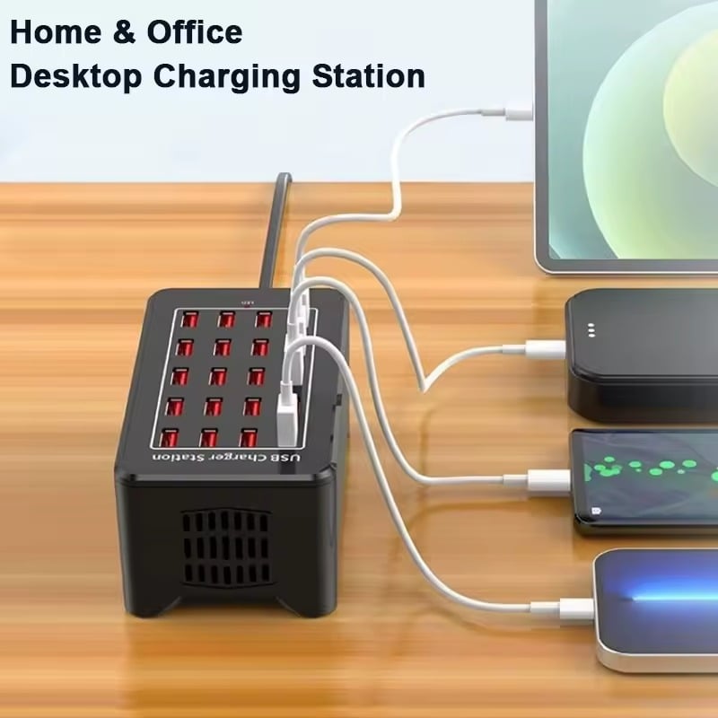 30-Port USB Charging Station