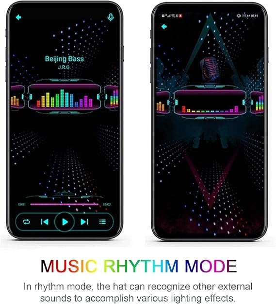 LED Cap - Multi-Language App Controlled Light-Up Hat (Text, Music, Image, Drawing) for Party, Club, Christmas, Halloween & More!