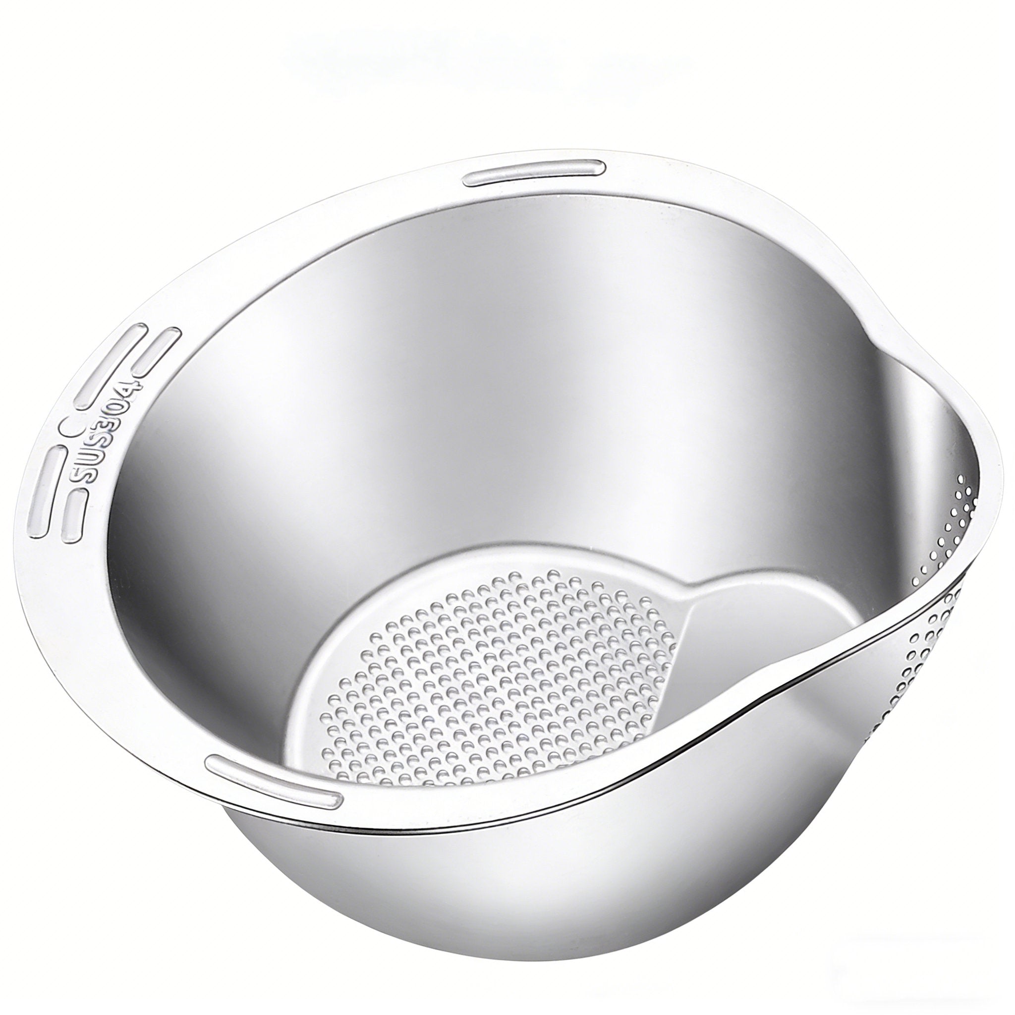 🍚 Stainless Steel Rice Washer & Strainer Bowl