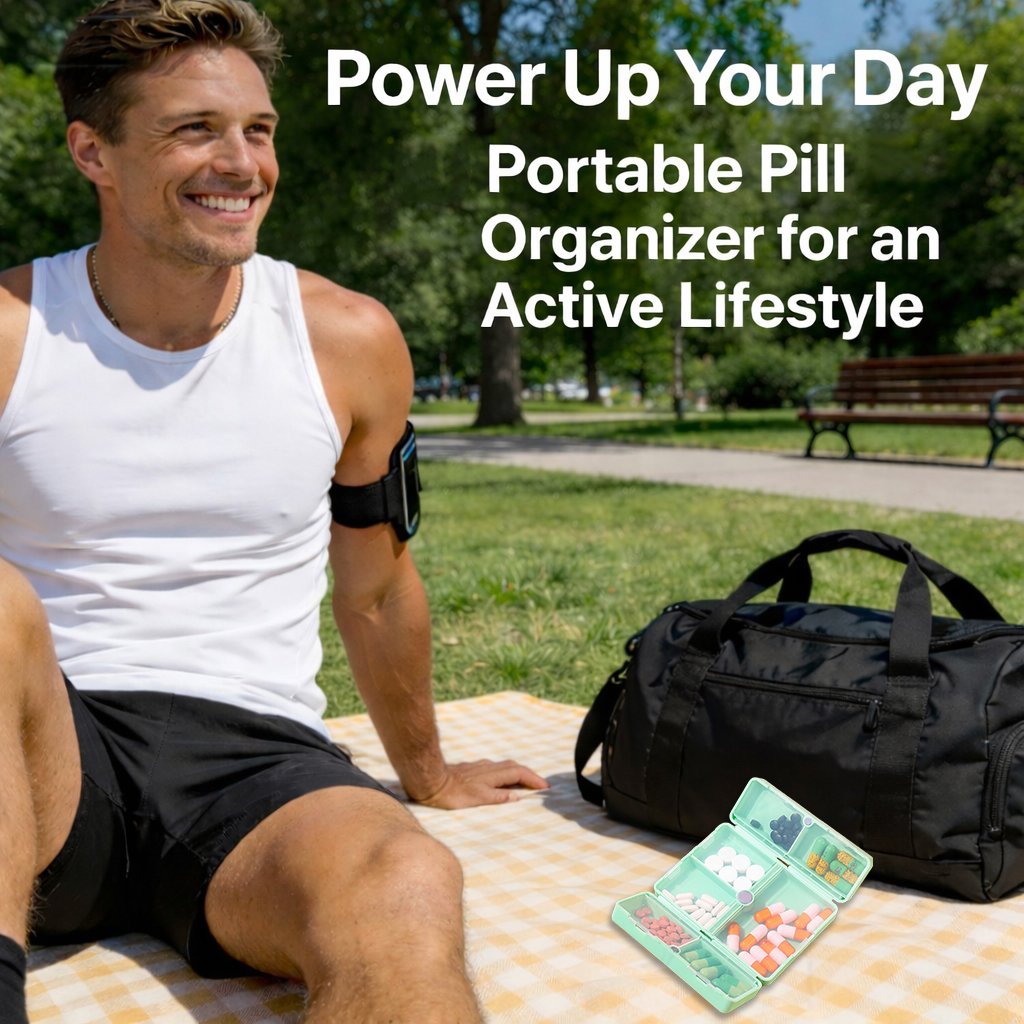 💊 Two-Piece Daily Pill Box Set – Foldable, Magnetic & Portable