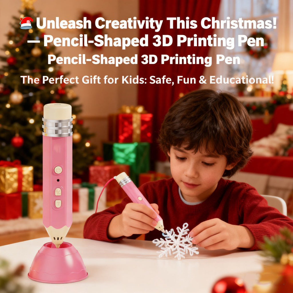 Pencil-Shaped 3D Printing Pen – The Ultimate Creative Gift for Kids This Christmas!