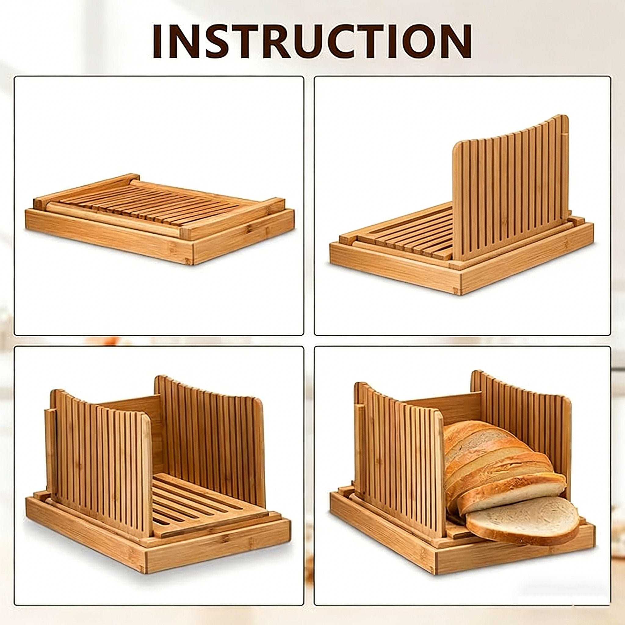 Bread Slicer with Adjustable Guide(Knife not included) 🍞✨