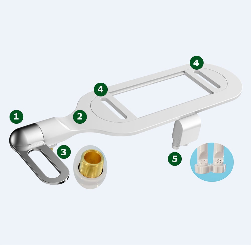 Universal Dual-Spray Smart Toilet Seat – Non-Electric, Adjustable Water Flow, Eco-Friendly, and Easy to Install 🚽💧