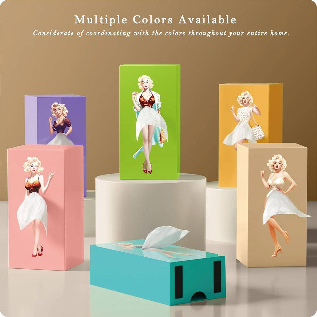 Tissue Box, Reusable Cartoon Creative Retro Pop Art Paper Towel Holder