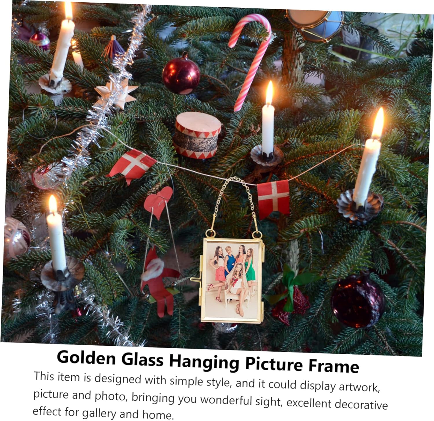 Set of 4 Glass Photo Wall Hanging Art Frames