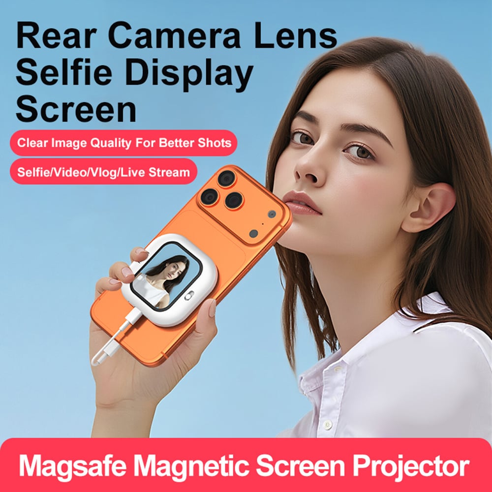 Rear Magnetic Selfie Display Screen