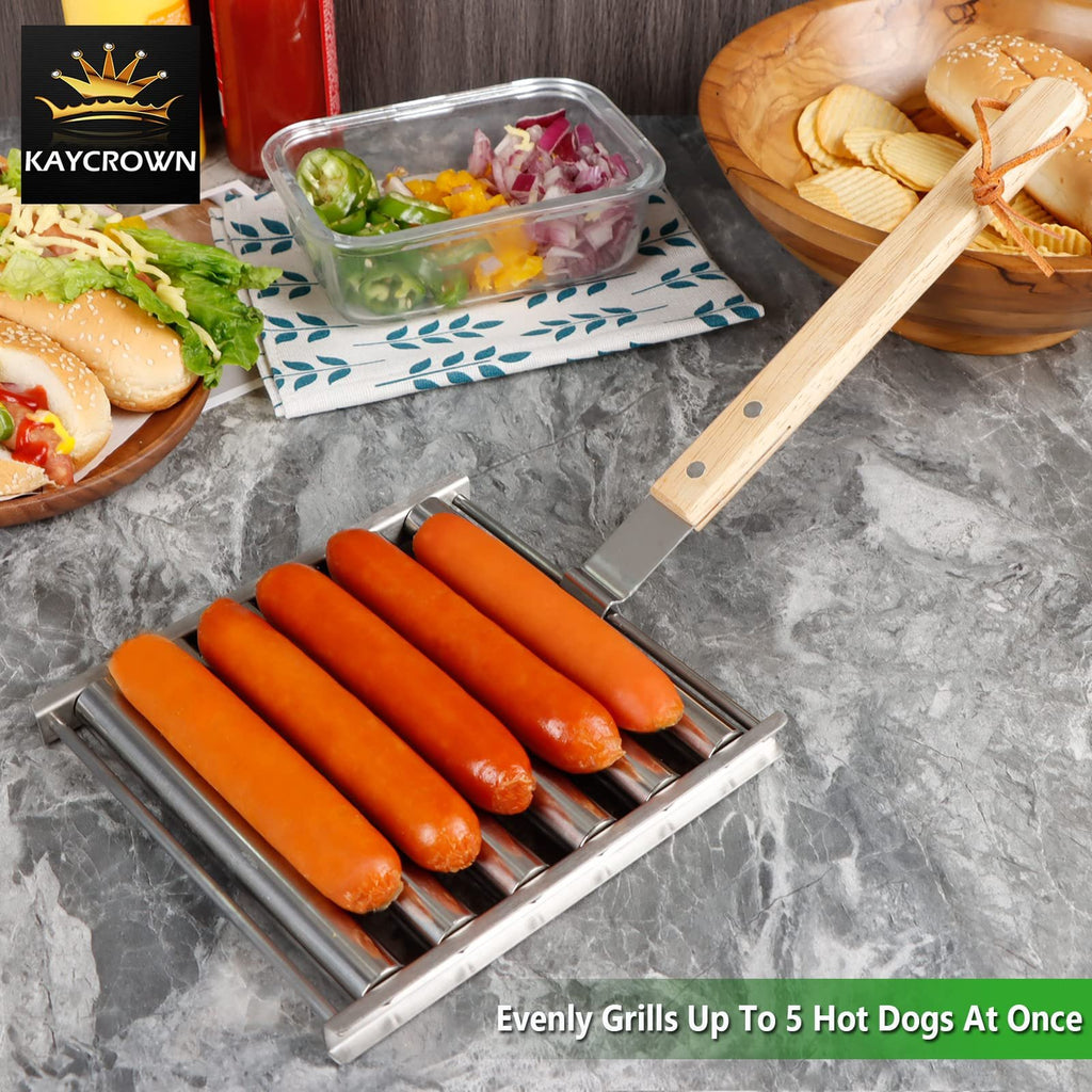 🔥Hot Sale 48% OFF🔥-Hotdog Roller Stainless Steel Sausage Roll Rack