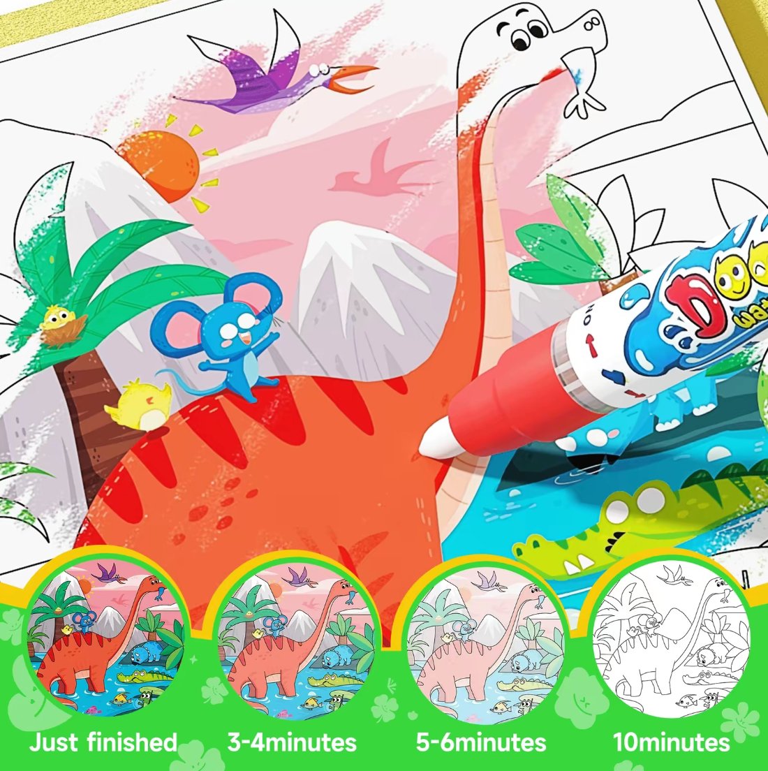 🎨 Toddler Watercolor Coloring & Doodle Book - A Fun, Mess-Free Creative Activity