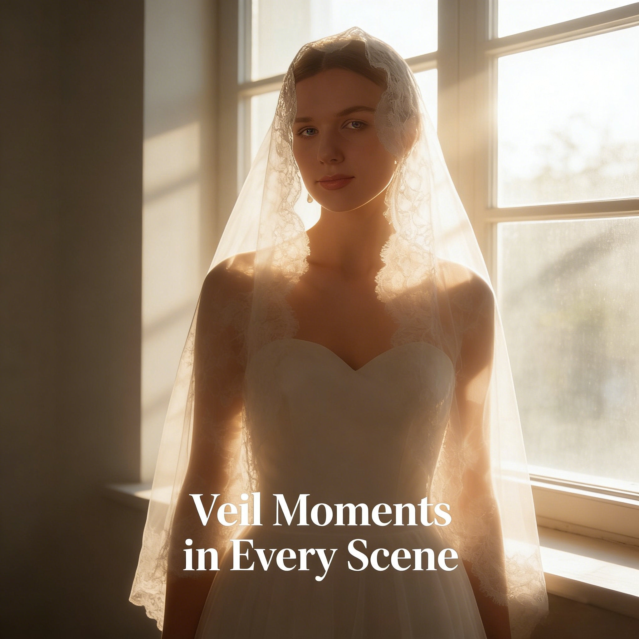 Wedding Veil for Women - Short Lace Bridal Veil for Weddings, Bachelorette Parties & Honeymoon 💍👰