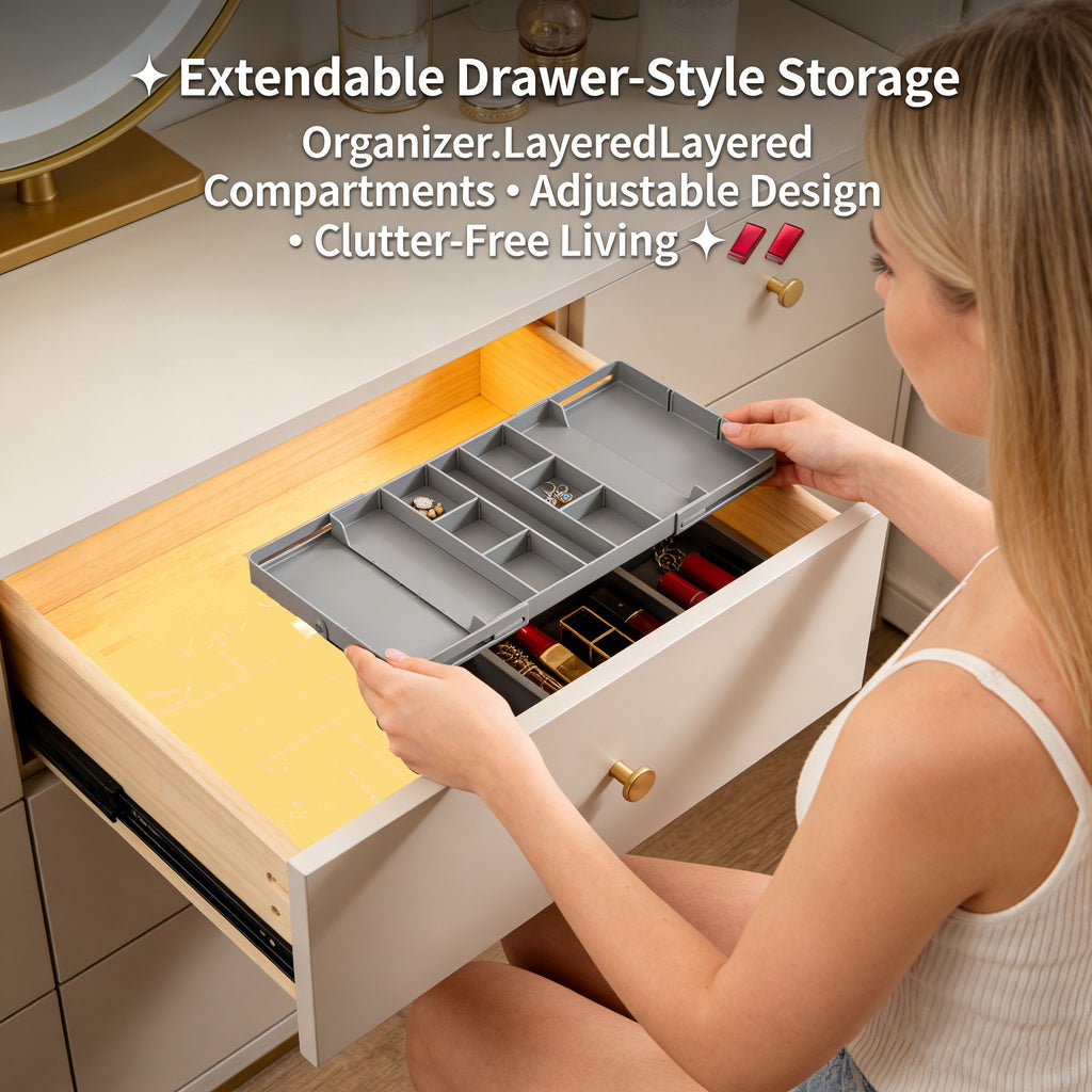 ✨ Extendable Drawer-Style Storage Organizer