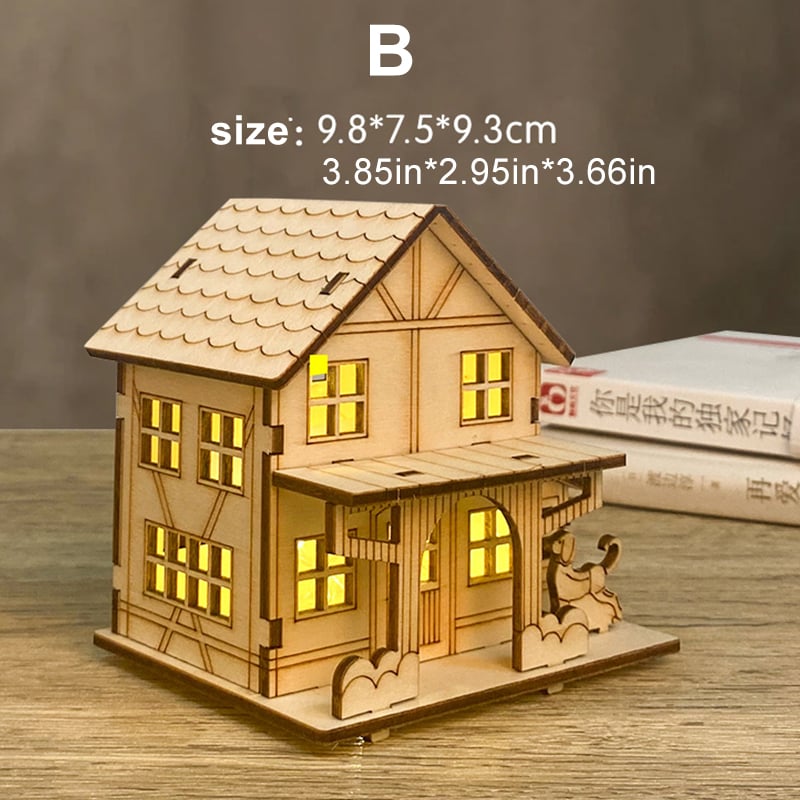 Buy 2 Free Shipping🎄 DIY Christmas Wooden House Kit 🎄