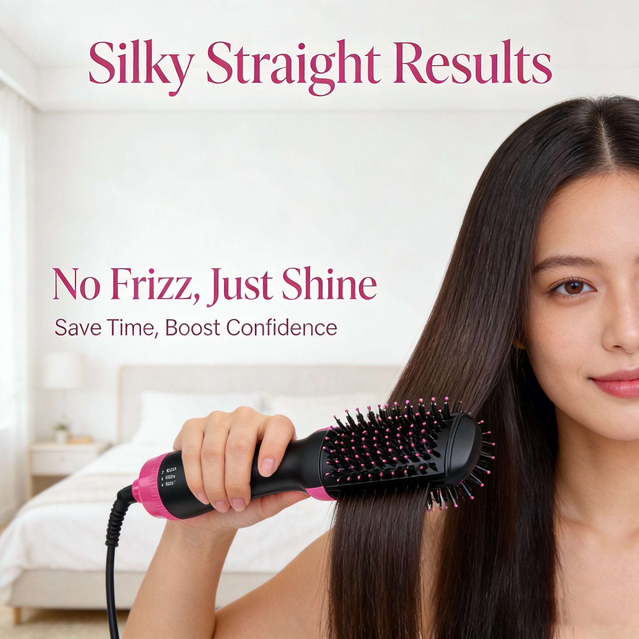 One-Step Hair Styling Revolution – Dry, Straighten, Curl & Volumize in 5 Minutes Flat!