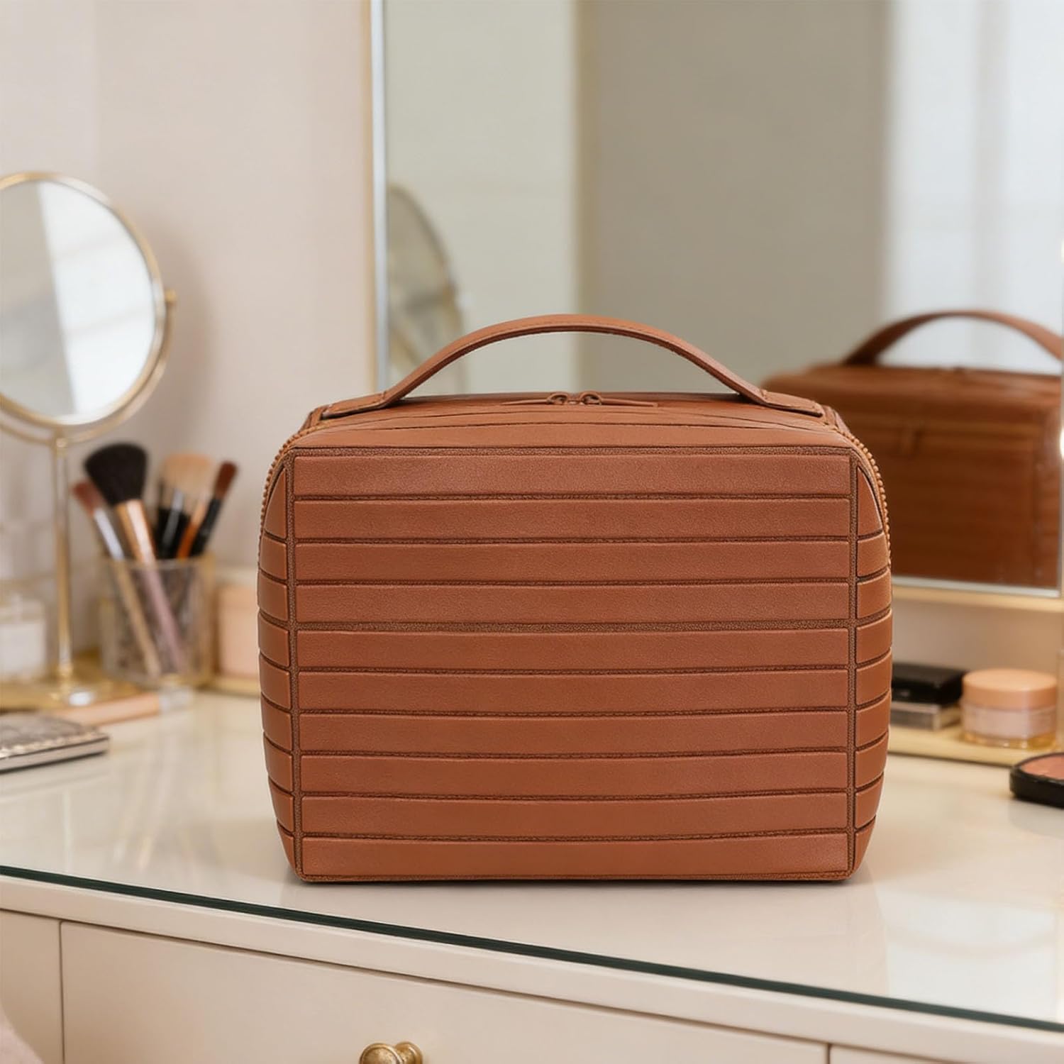 ✈️ Travel Makeup Bag – Large Capacity & Foldable