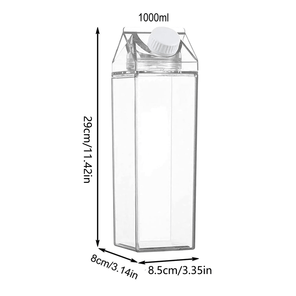 Clear Milk Carton Reusable Juice🥛