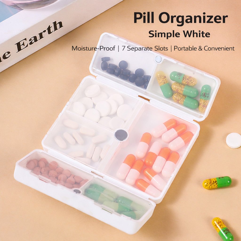 💊 Two-Piece Daily Pill Box Set – Foldable, Magnetic & Portable