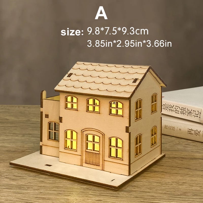 Buy 2 Free Shipping🎄 DIY Christmas Wooden House Kit 🎄