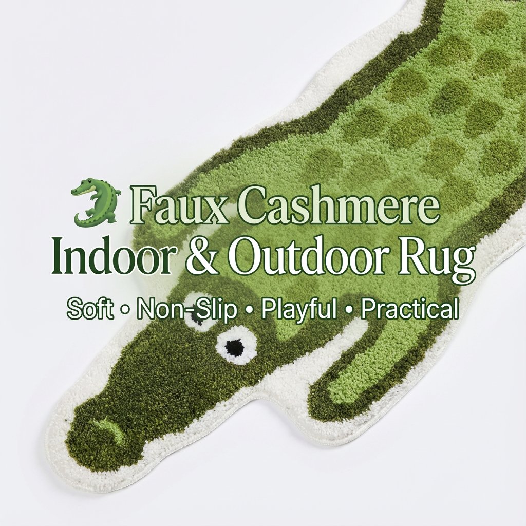 🐊 Faux Cashmere Indoor & Outdoor Rug