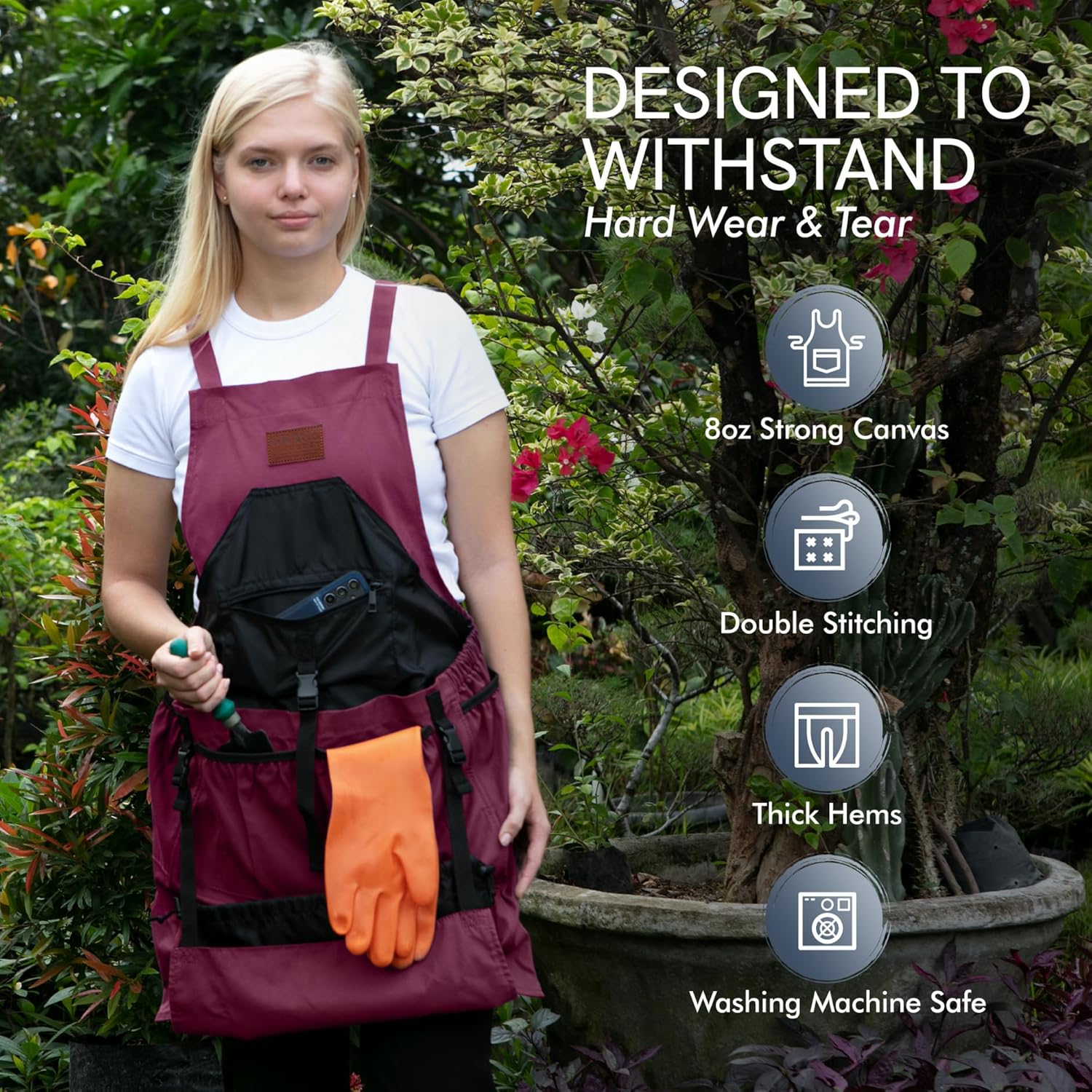 🌿 Heavy-Duty Gardening Apron – Hands-Free, Comfortable & Durable! 🌿New detachable weed puller head