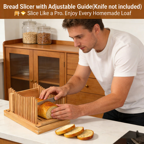 Bread Slicer with Adjustable Guide(Knife not included) 🍞✨