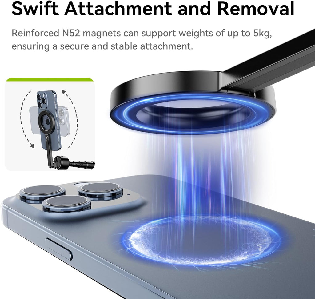 Magnetic Tripod for Mobile Phones - Capture Moments Effortlessly!