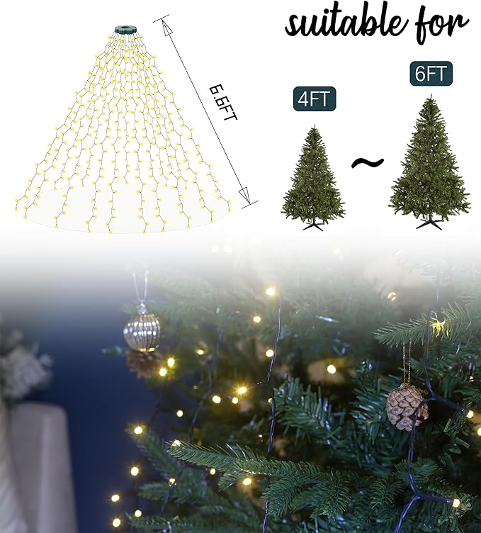 Cascading Twinkle Lights for Christmas Tree