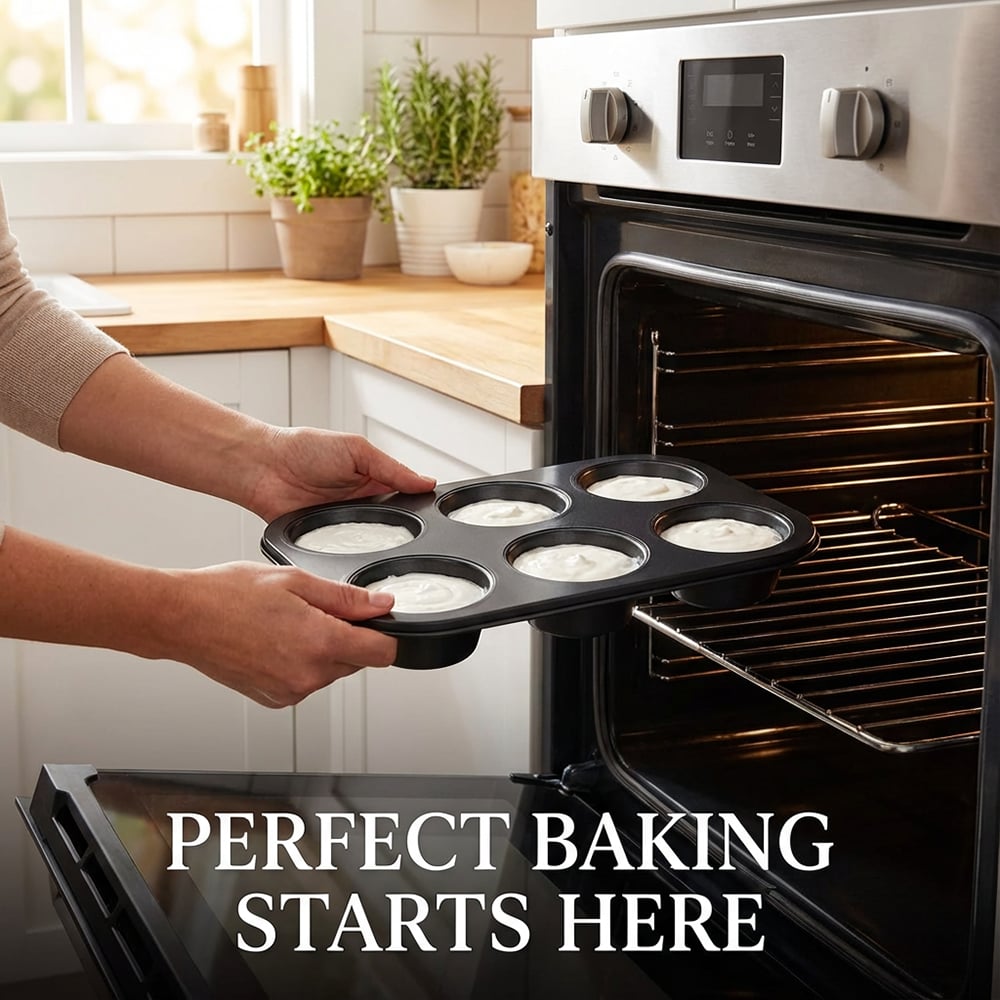 Non-Stick Baking Pans, Easy to Clean and Perfect for Making Jumbo Muffins,Cupcakes or Mini Cakes
