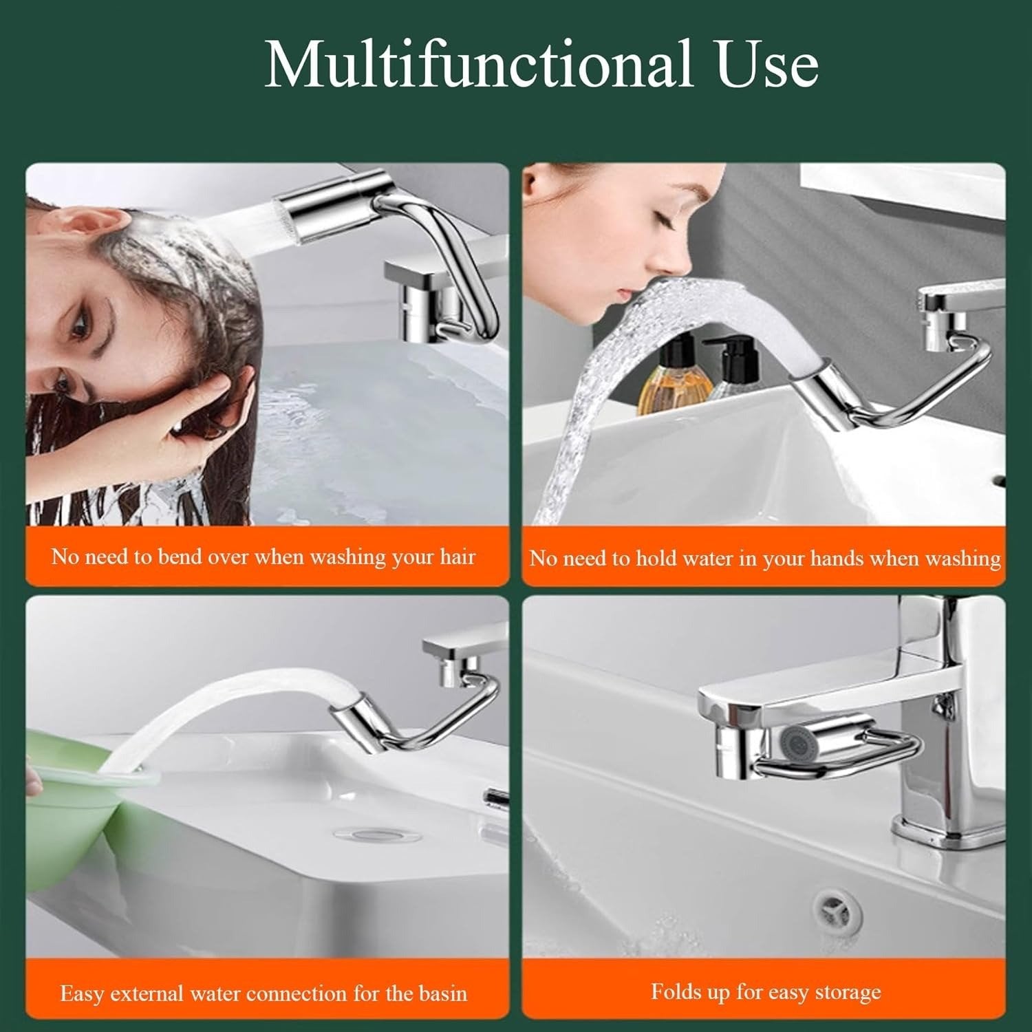 Upgrade Your Sink Experience with the 360° Rotating U Shaped Faucet Extender 🚰