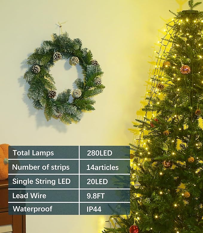 Cascading Twinkle Lights for Christmas Tree